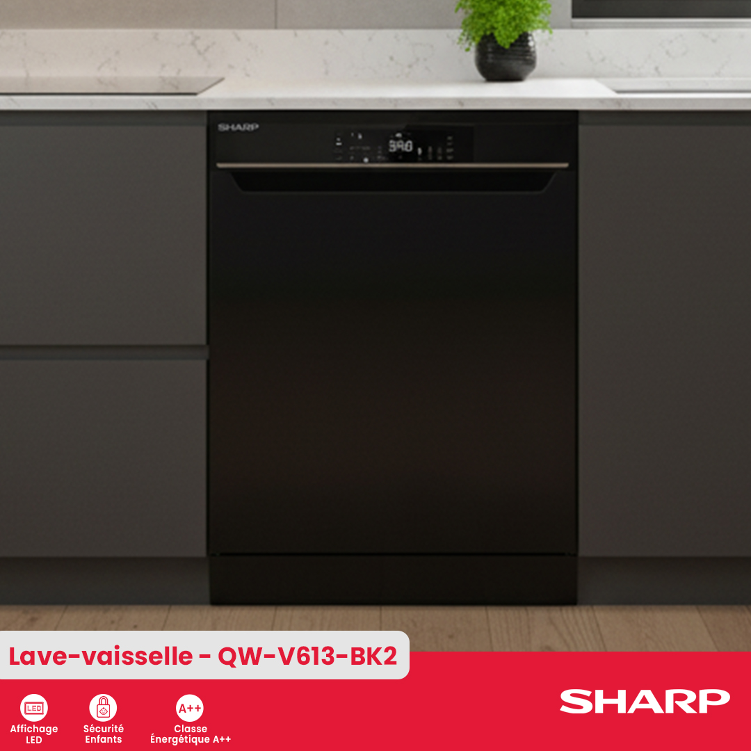 Lave-vaisselle Sharp : QW-V613-BK2