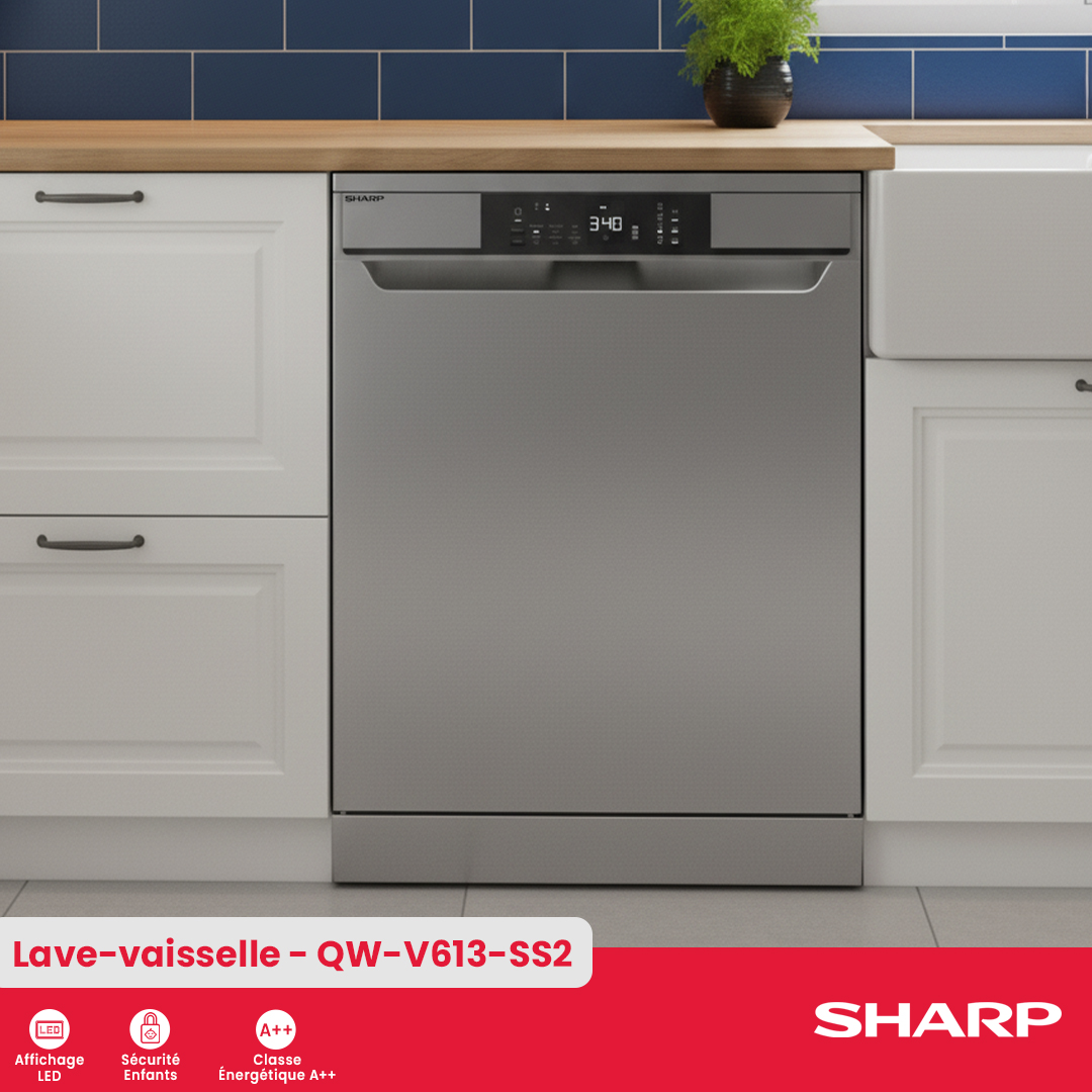 Lave-vaisselle Sharp : QW-V613-SS2 - 2