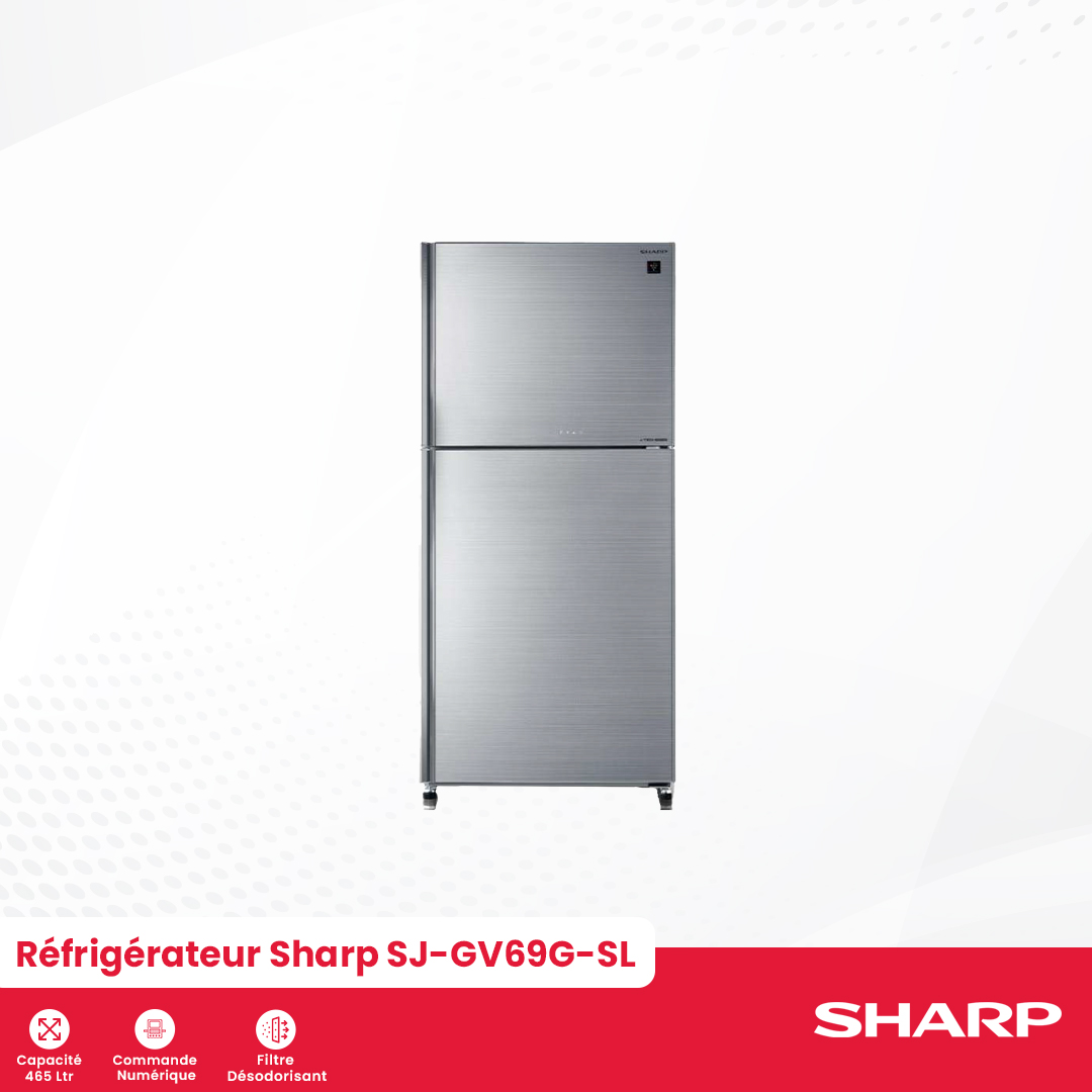 Réfrigérateur Sharp : SJ-GV69G-SL - 1