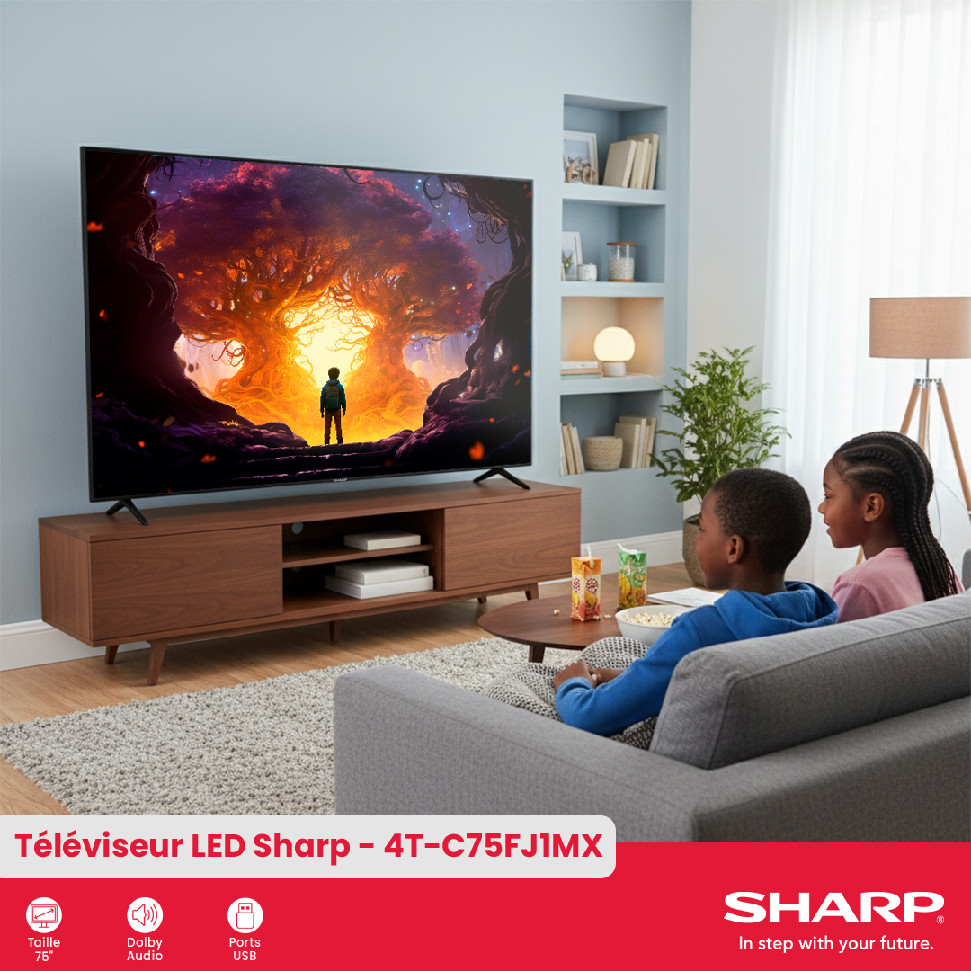 Téléviseur UHD noir Sharp : 4T-C75FJ1MX - 3