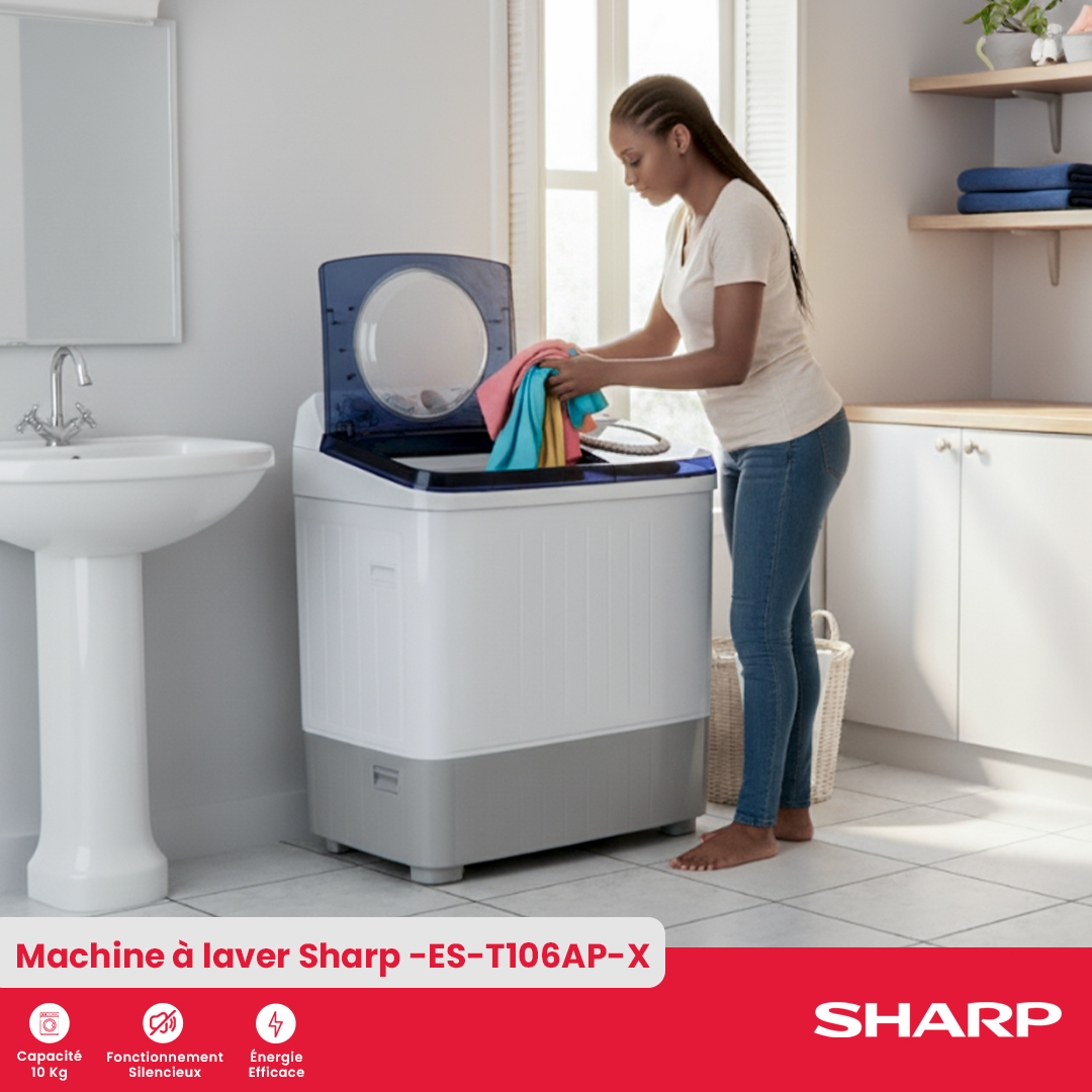 Machine à laver Sharp : ES-T106AP-X - 2