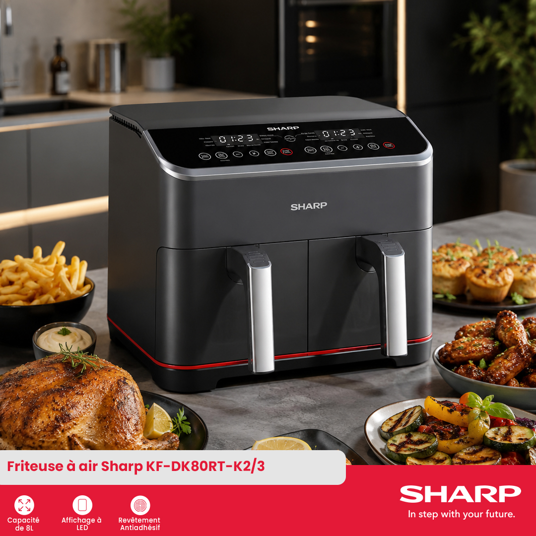Friteuse Sharp Air : KF-DK80RT-K2/3 - 1