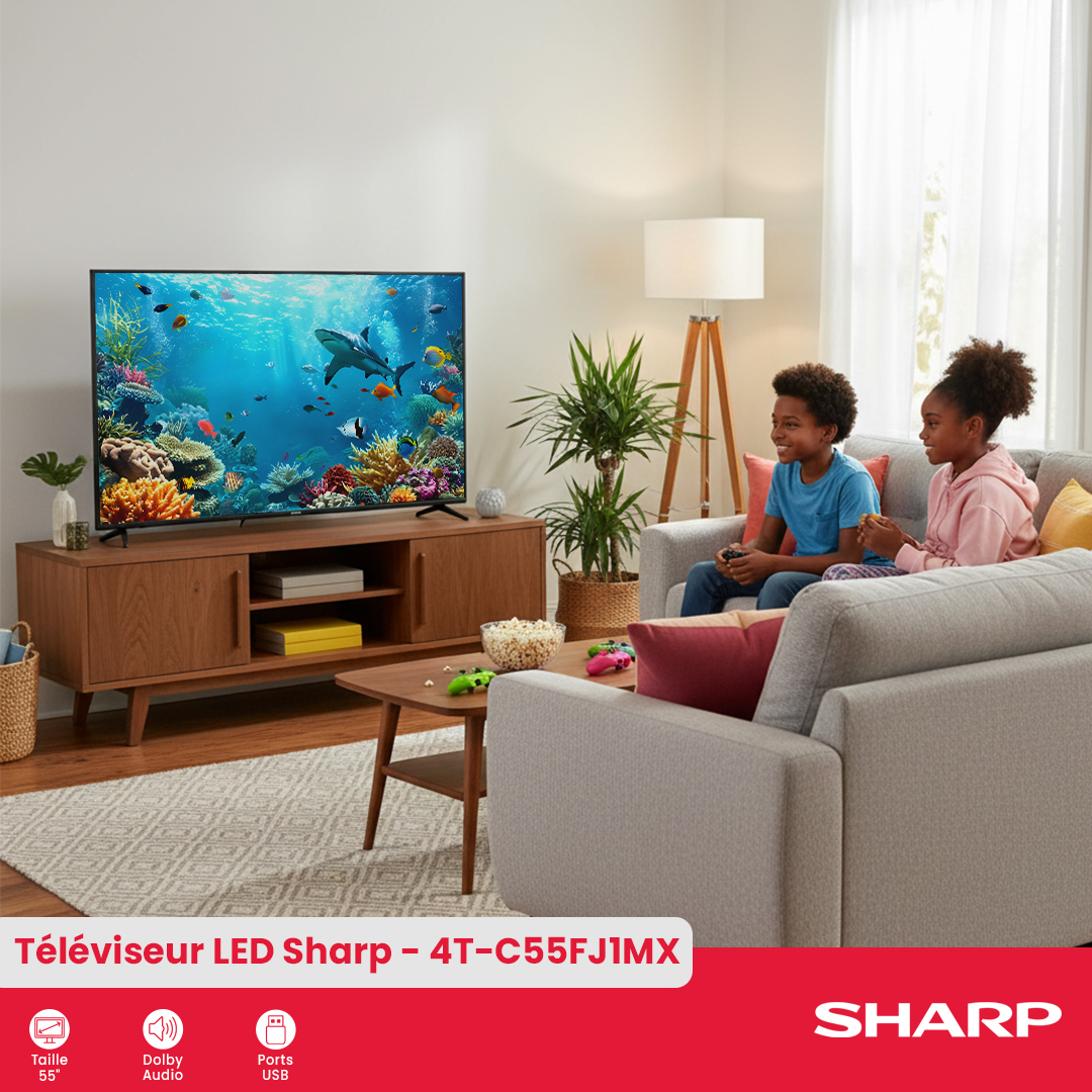 Téléviseur Sharp 4K UHD : 4T-C55FJ1MX - 3