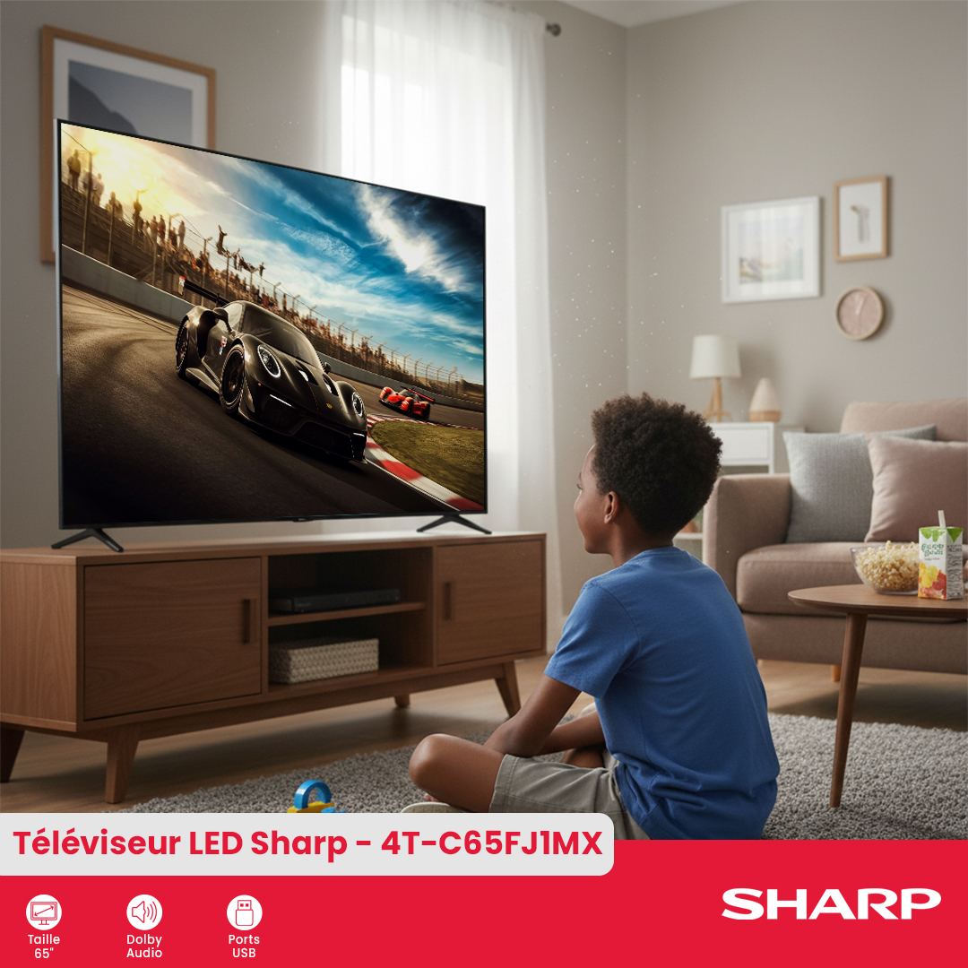 Téléviseur Sharp 4K UHD : 4T-C65FJ1MX - 3