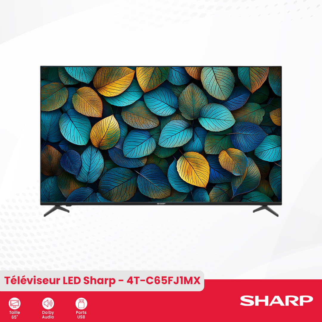 Téléviseur Sharp 4K UHD : 4T-C65FJ1MX - 1