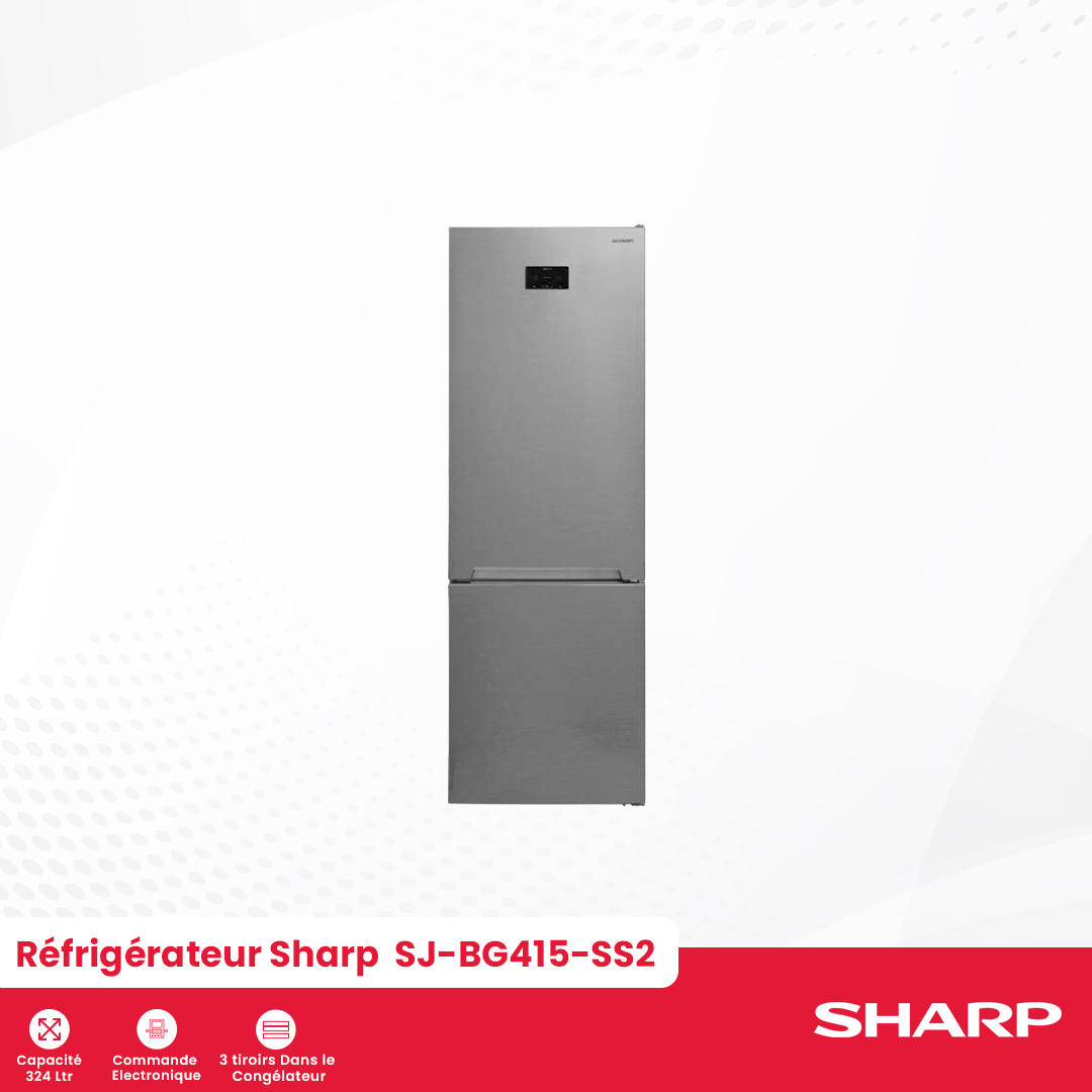 Réfrigérateur Sharp : SJ-BG415-SS2 - 1