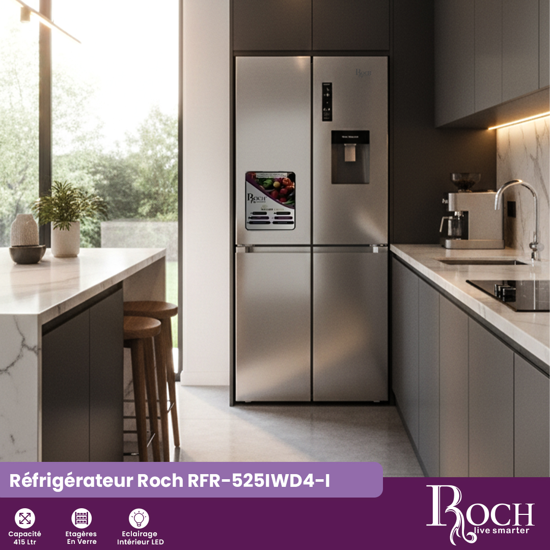 Réfrigérateur Roch 4 portes : RFR-525IWD4-I - 3