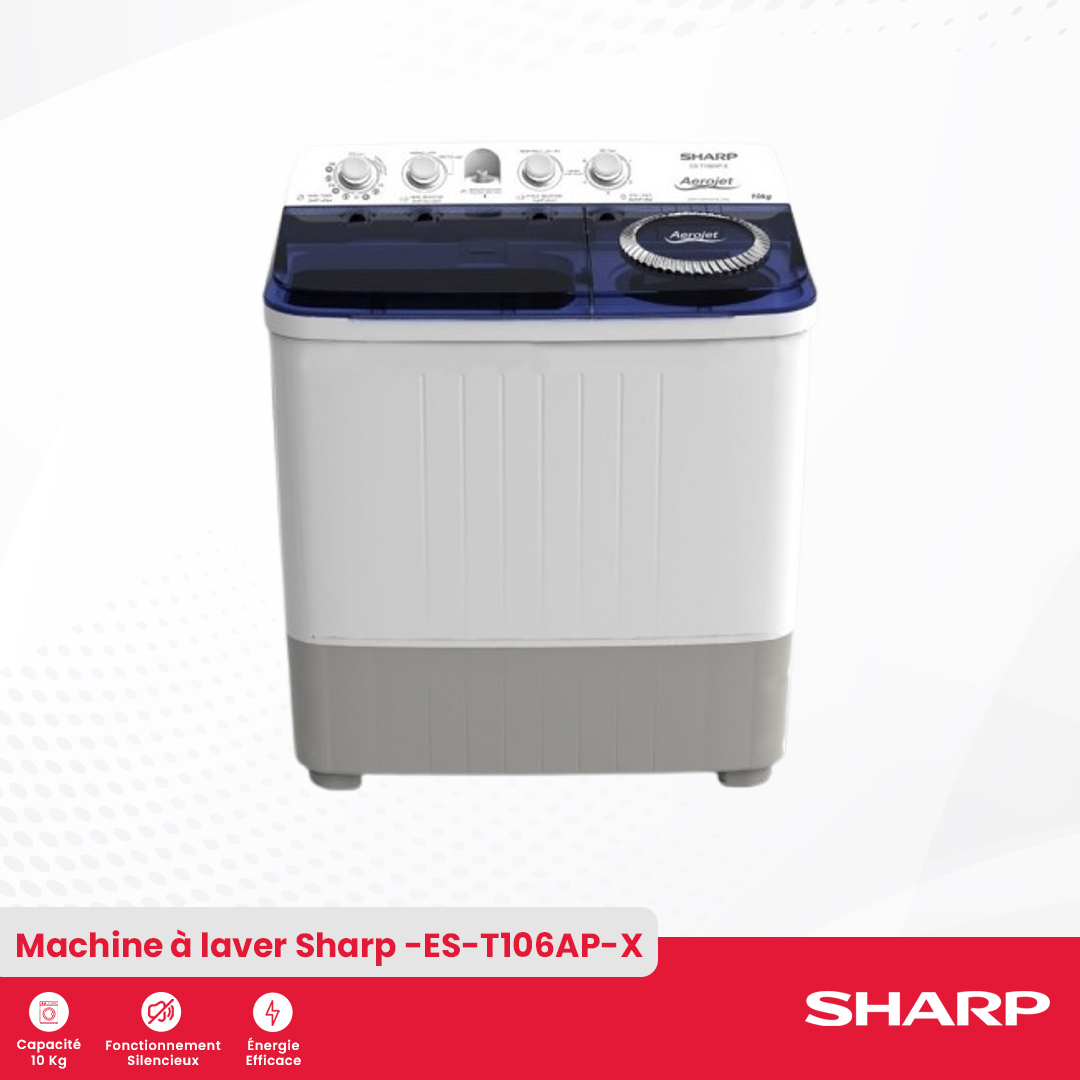 Machine à laver Sharp : ES-T106AP-X - 1