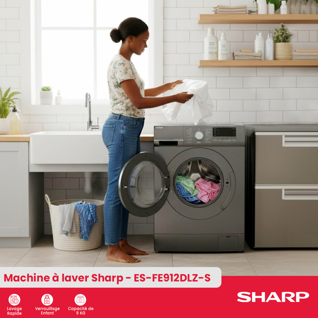 Machine à laver Sharp : ES-912DLZ - 3