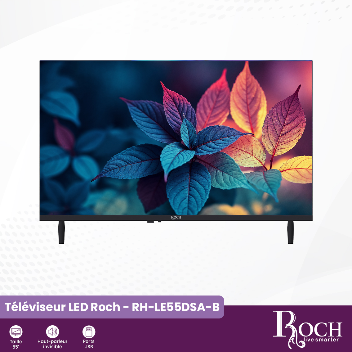 Téléviseur Roch 4K UHD : RH-LE55DSA-B - 1