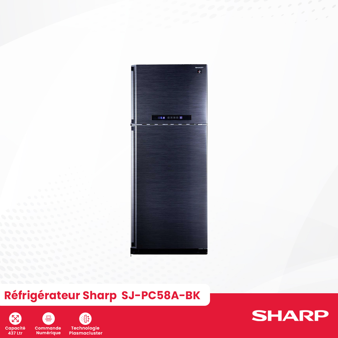 Réfrigérateur Sharp : SJ-PC58A-BK - 1