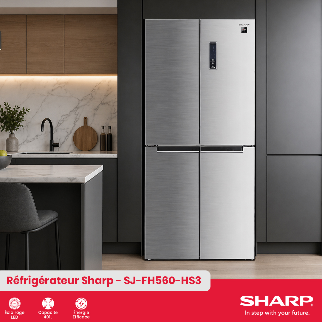 Réfrigérateur Sharp 4 portes : SJ-FH560-HS3 - 2