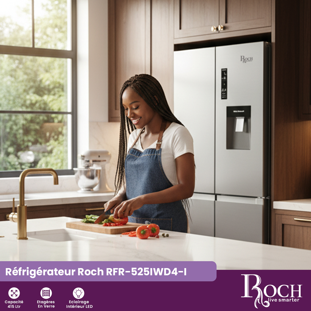 Réfrigérateur Roch 4 portes : RFR-525IWD4-I - 1