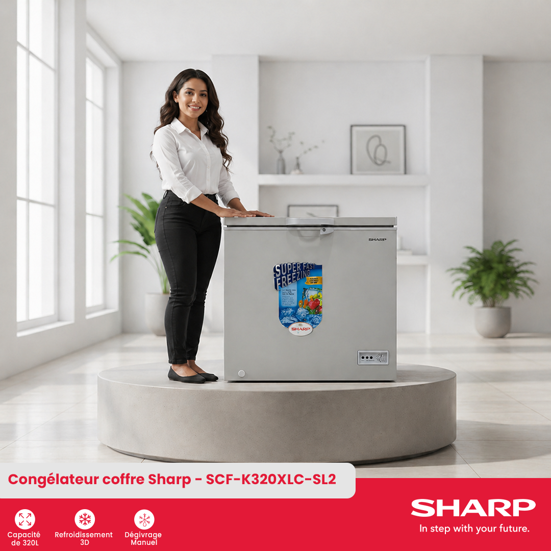 Congélateur coffre Sharp : SCF-K320XLC-SL2 - 2