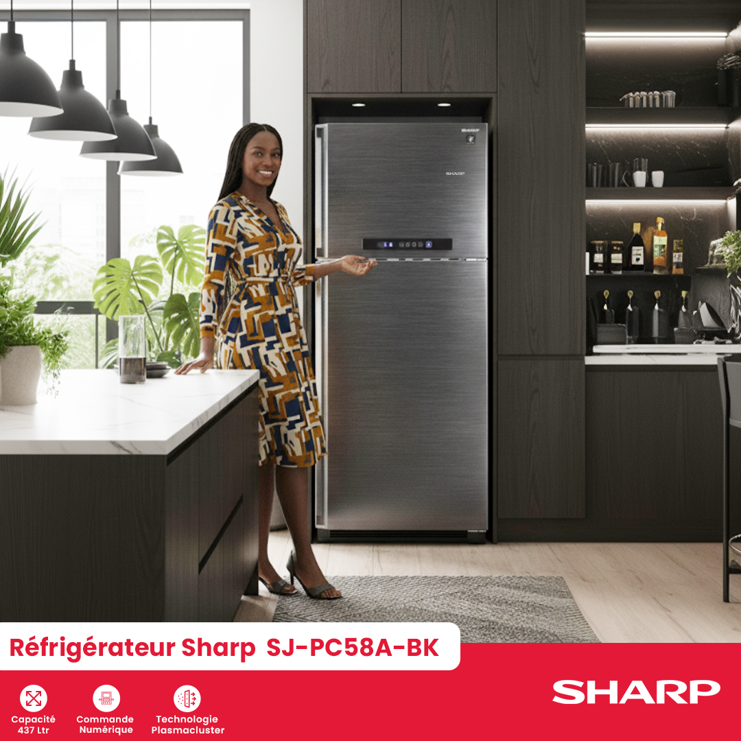 Réfrigérateur Sharp : SJ-PC58A-BK - 3
