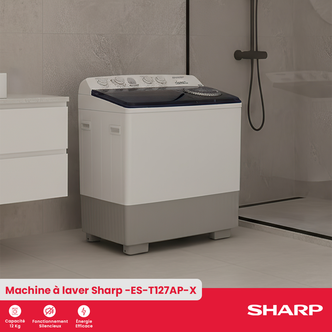 Machine à laver Sharp : ES-T127AP-X - 1