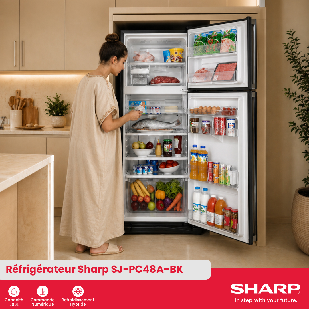 Réfrigérateur Sharp : SJ-PC48A-BK - 3