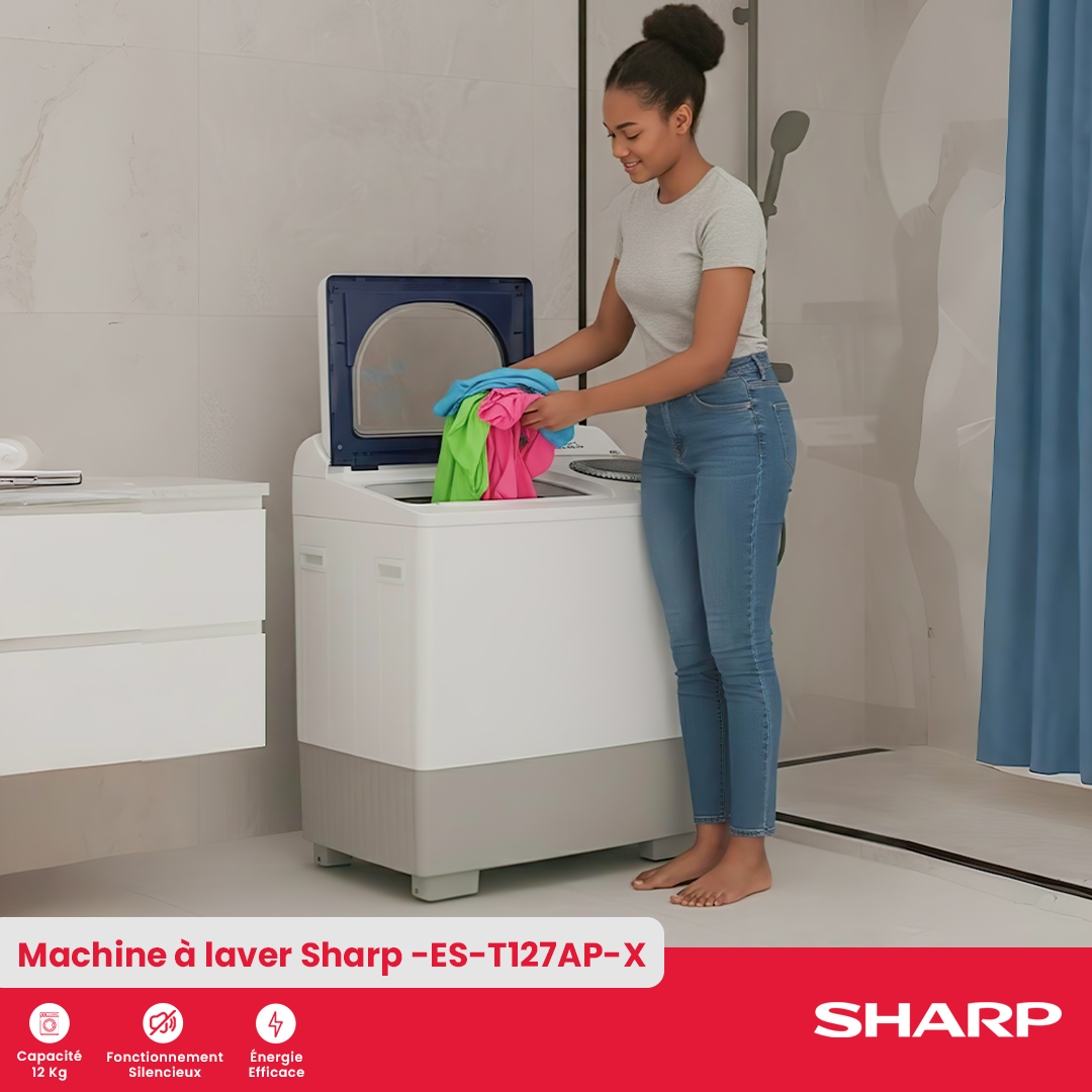 Machine à laver Sharp : ES-T127AP-X - 2