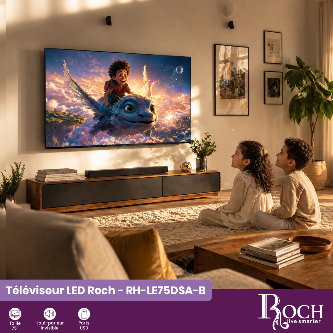 Téléviseur Roch 4K UHD : RH-LE75DSA-B - 2