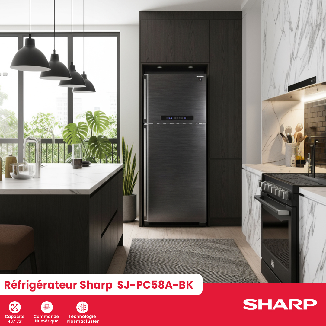 Réfrigérateur Sharp : SJ-PC58A-BK - 2