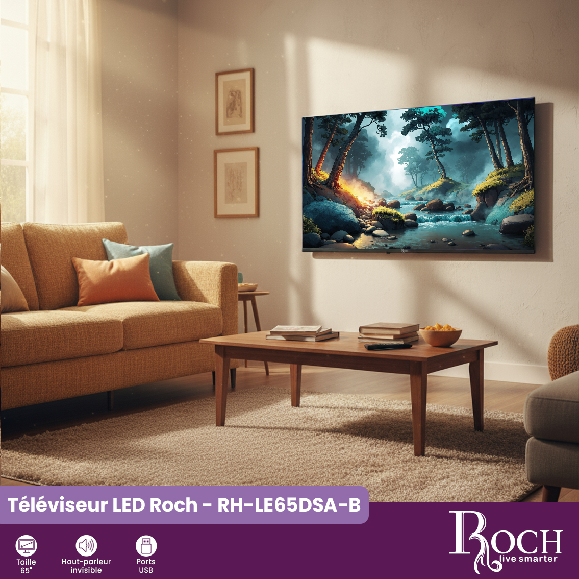 Téléviseur Roch 4K UHD : RH-LE65DSA-B - 2